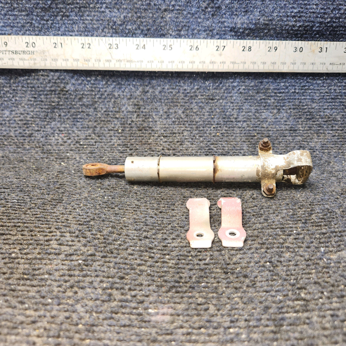 Used aircraft parts for sale, 0310293-2 Cessna 172F Elevator Tab Actuator with Guard and Clamps