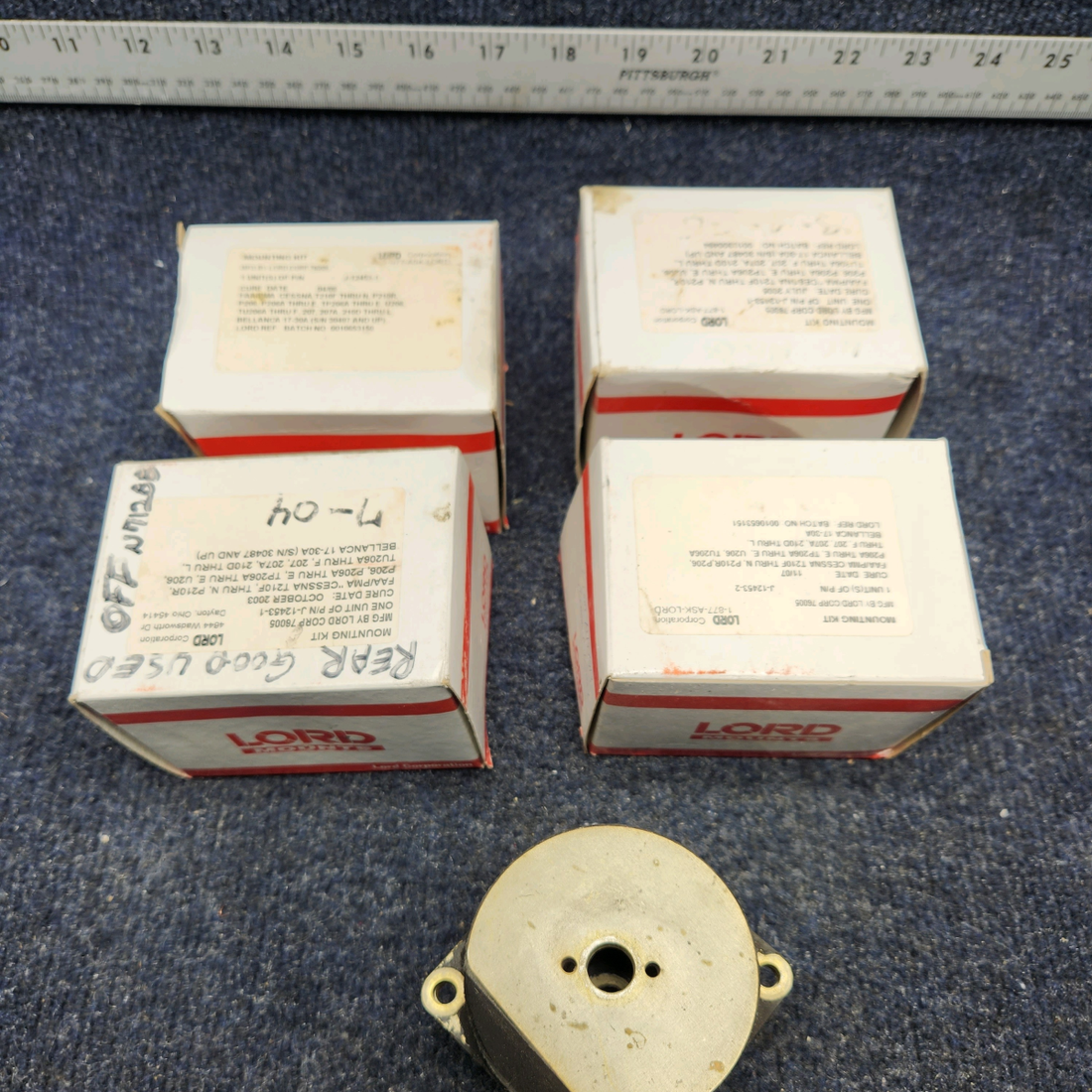 Used aircraft parts for sale, 12453-1 Texas Several LORD ENGINE MOUNT