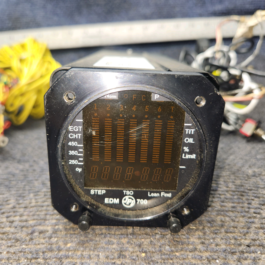 Used aircraft parts for sale, EGT-701 J.P. Instruments Beechcraft 35-33 Engine Data Monitor Set