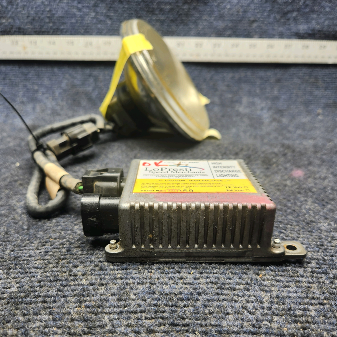 Used aircraft parts for sale, LSM-500-200-114 Beechcraft F33A LOPRESTI HIGH INTENSITY DISCHARGE LIGHT  SET (12V) NOSE LIGHT