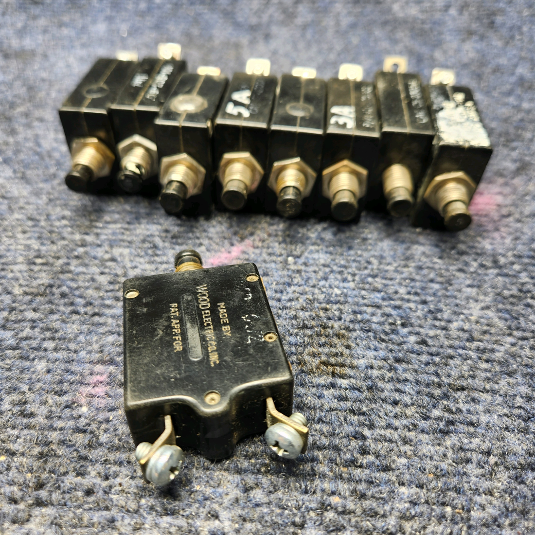 Used aircraft parts for sale, 109-205-101 Wood Electric WOOD ELECTRIC CIRCUIT BREAKER (5 AMP) "PRICE PER EACH"