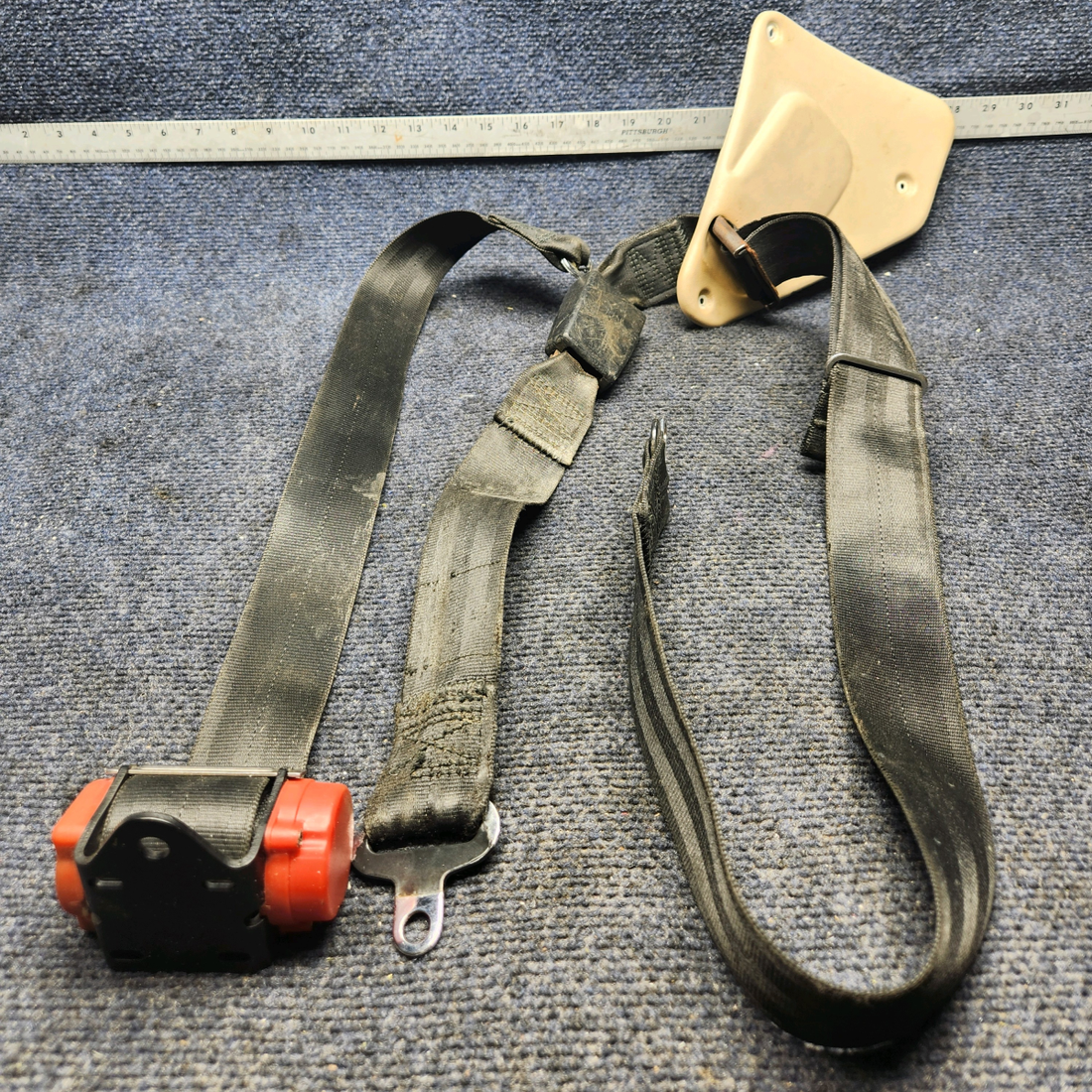 Used aircraft parts for sale, 564-897 PIPER PA28-161 Warrior III SCHROTH PILOT REEL SHOULDER SEATBELT ASSY