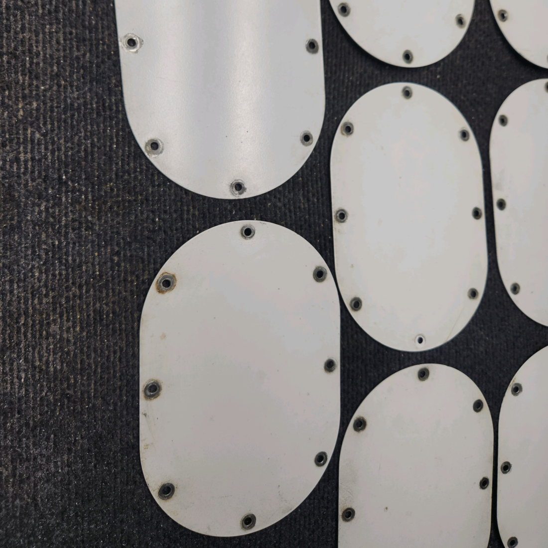 Used aircraft parts for sale, 62109-000 Piper PA28-161 Inspection Cover plate - Set Of "8"