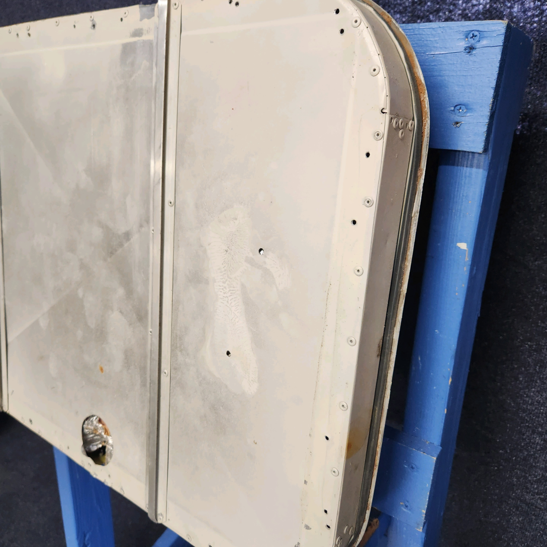 Used aircraft parts for sale, 35-410070-602 BEECHCRAFT F35 BAGGAGE DOOR ASSEMBLY NO KEY- INTERIOR MODIFIED "SEE PHOTOS FOR DETAIL"