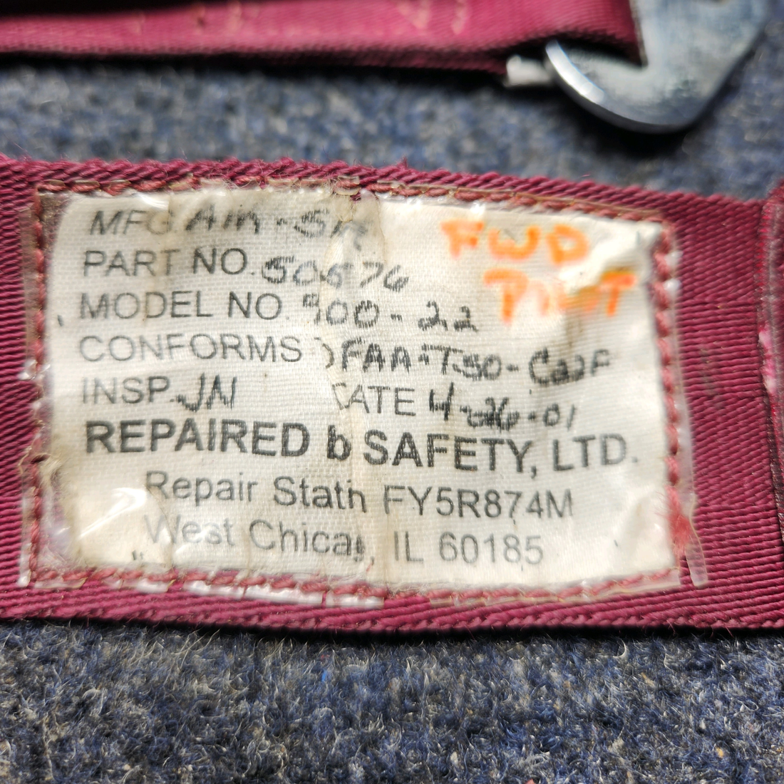 Used aircraft parts for sale, PS50039-4-2A Piper PA32RT-300 BEL ASSY FORWARD
