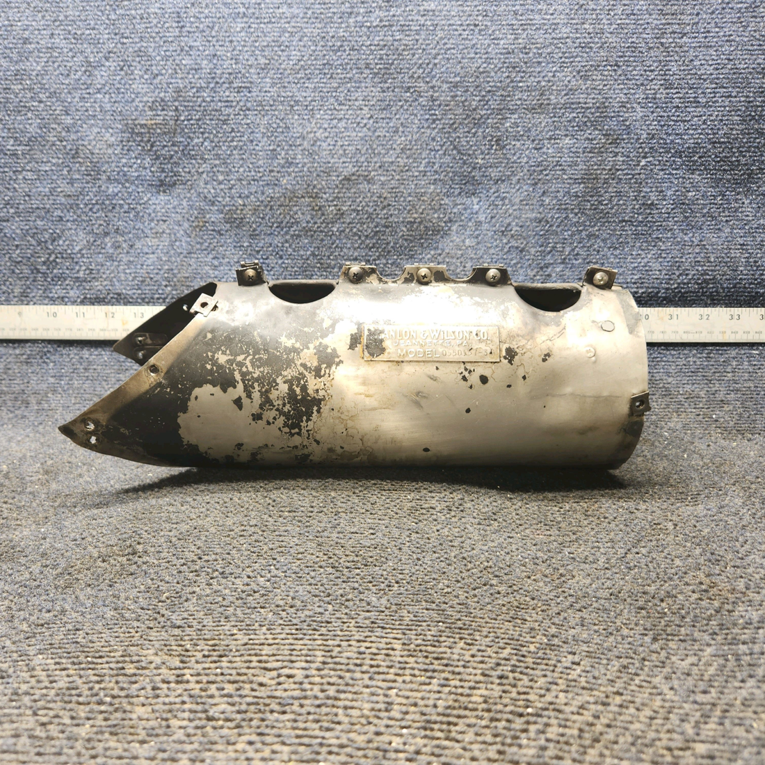 Used aircraft parts for sale, 0550157-27 Continental O-300-D Cessna 172 Exhaust Muffler Shroud - RH