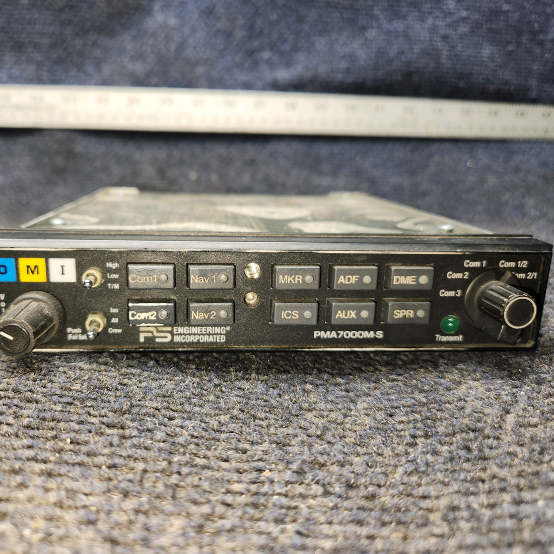 Used aircraft parts for sale, PMA7000 PS Engineering PMA7000M-S Piper PA28-161 Audio Panel with Tray and Connector