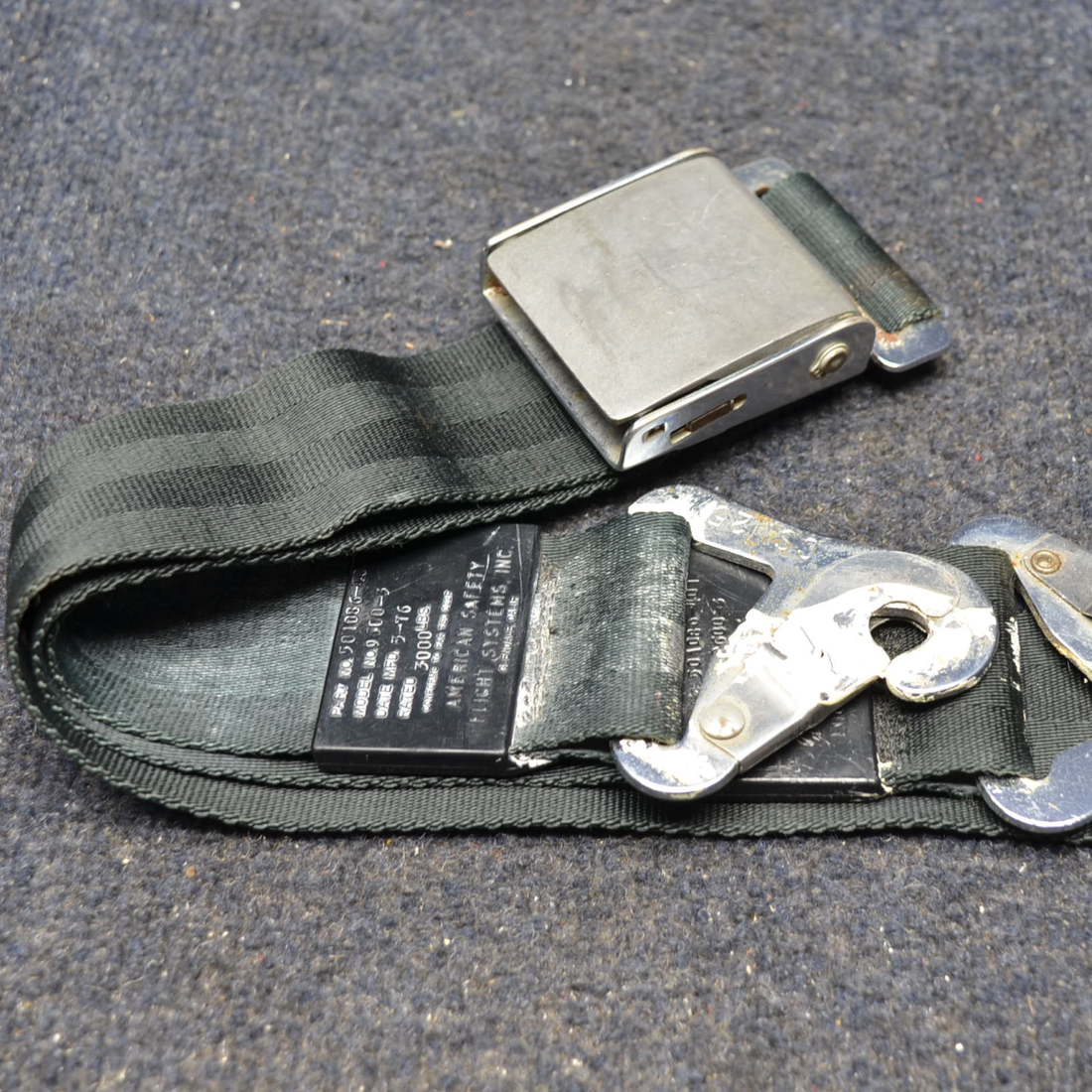 Used aircraft parts for sale, 501086-401 Cessna C175 CESSNA SEAT BELT ASSY REAR SEAT
