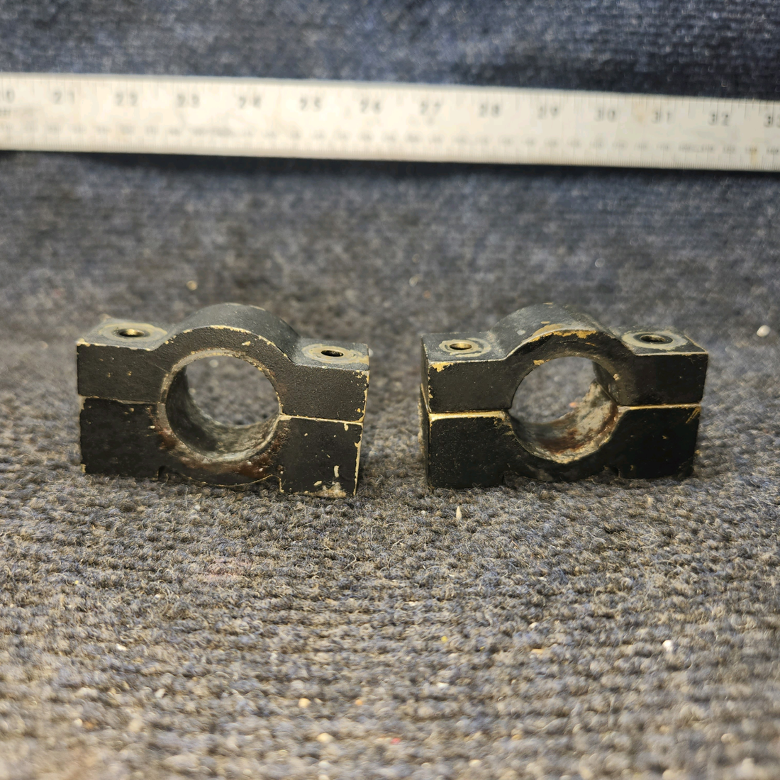 Used aircraft parts for sale, S1674-1 Cessna 172F Rudder Bar Bearing Support - Set of 2