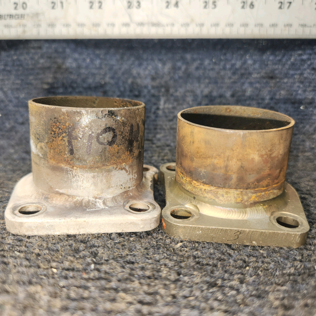 Used aircraft parts for sale, 96-950002-47 BEECHCRAFT 95-55B Exhaust Riser Stub  Cylinders 1–2 - Price per Each
