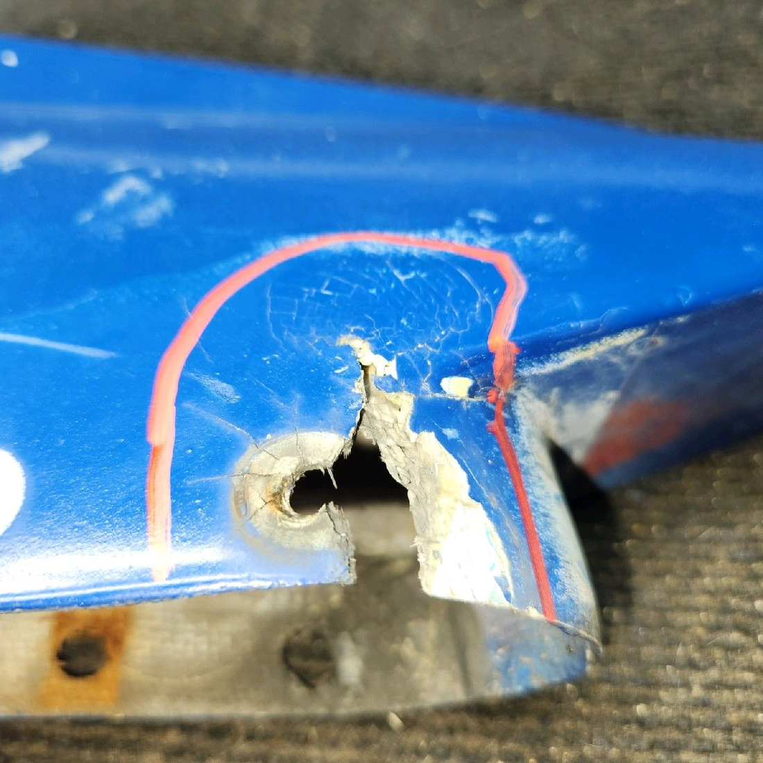 Used aircraft parts for sale, 99868-000 piper PA-28-181 Rudder Tip Fairing With Tail Light Provision