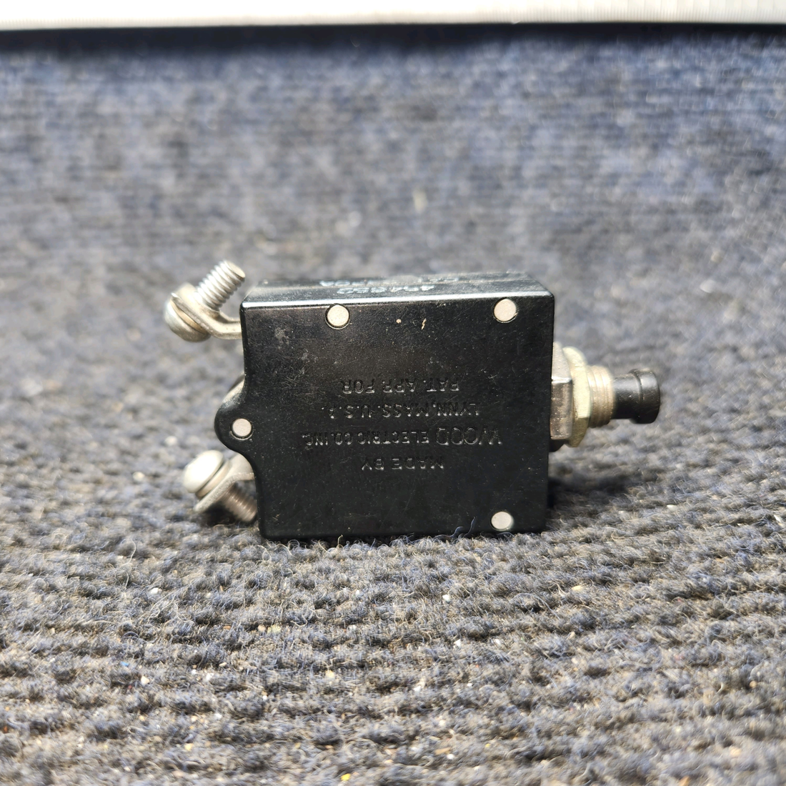 Used aircraft parts for sale, 454659 Tyco W23 Series Beechcraft F35 Circuit Breaker 20 Amps