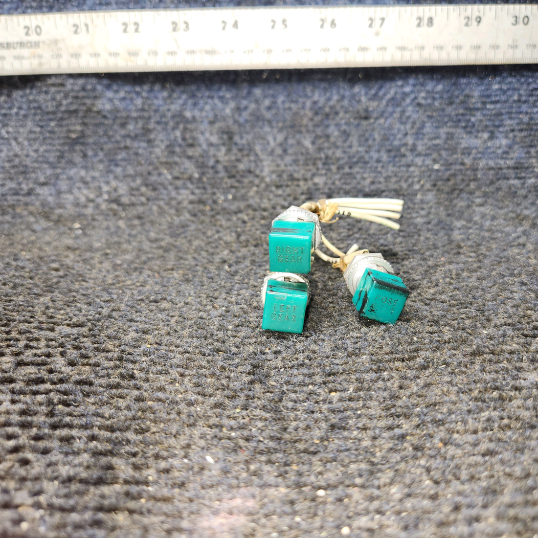 Used aircraft parts for sale, 67422-007, 67422-006, 67422-005 Piper PA32RT-300 Landing Gear Indicator Light Set