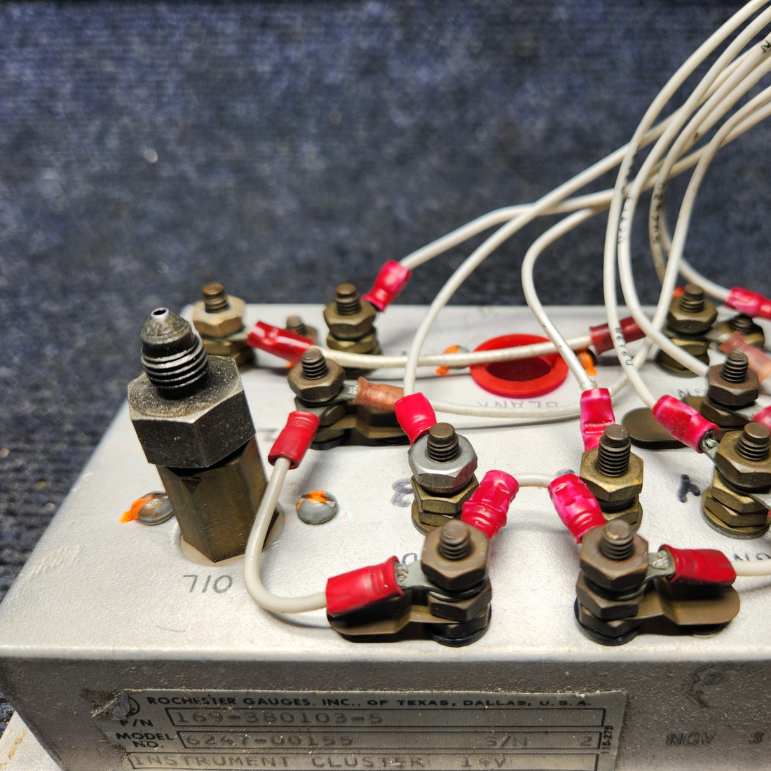 Used aircraft parts for sale, 169-380103-5 Beechcraft A24R Instrument Cluster Beech Sierra