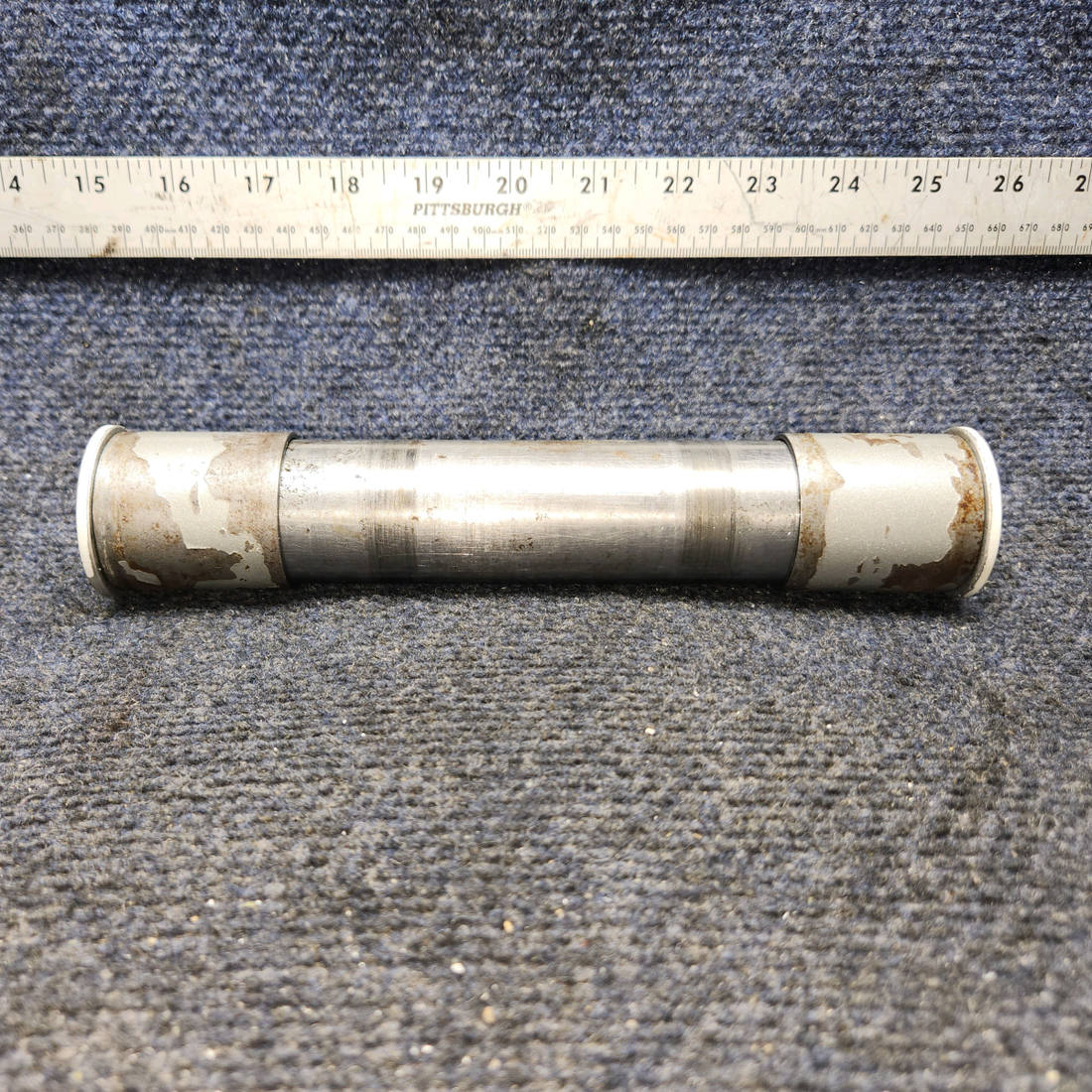 Used aircraft parts for sale, 86062-086 / 20825-000 PIPER PA-24-250 Landing Gear Wheel Axle Tube Assembly w Spacers & Ferrules