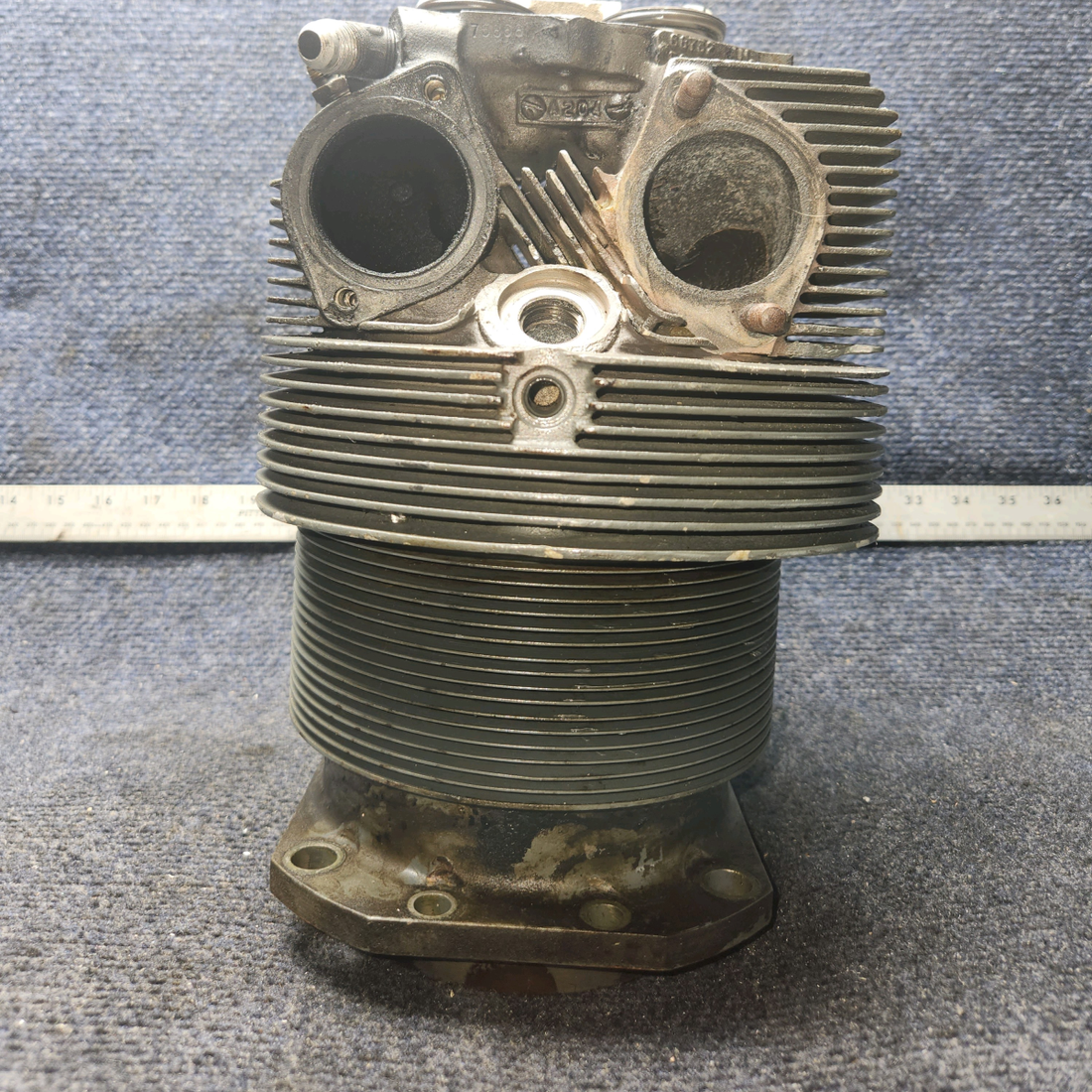 Used aircraft parts for sale, LW-12416 Lycoming O-320-D2A Piper PA28-140 Cylinder Wide Deck Chrome with High-Compression Piston