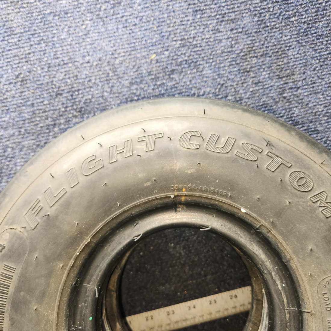 Used aircraft parts for sale, 505C46-4 GoodYear Flight Custom III Cessna 172E Tire With tube.
