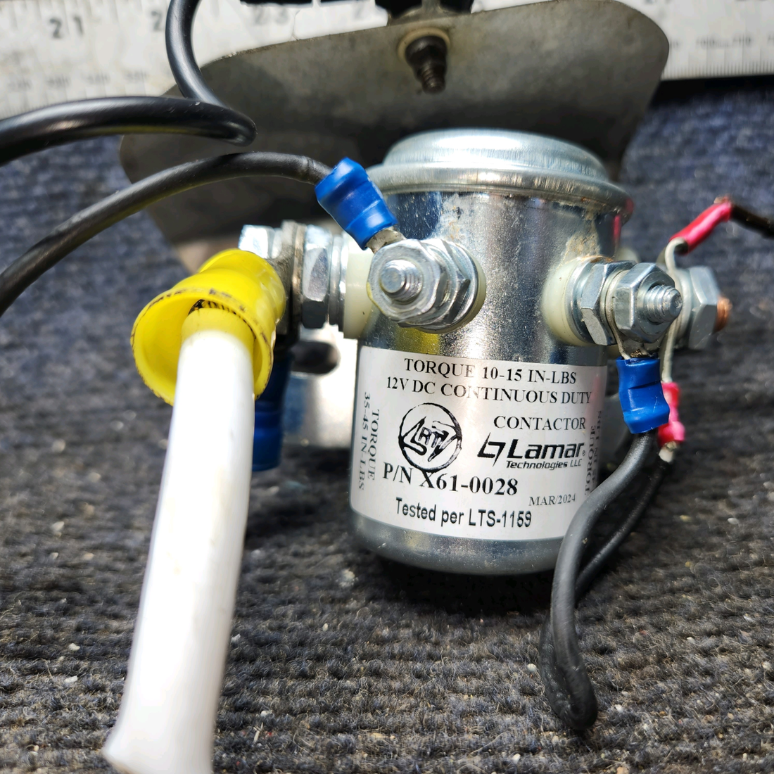 Used aircraft parts for sale, X61-0028 Lamar Cessna 172E Solenoid Assembly (Volts: 12)