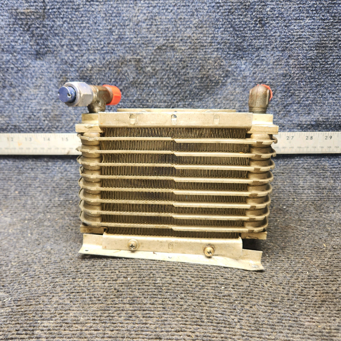 Used aircraft parts for sale, 10599A Stewart Warner cessna 172N Oil Cooler