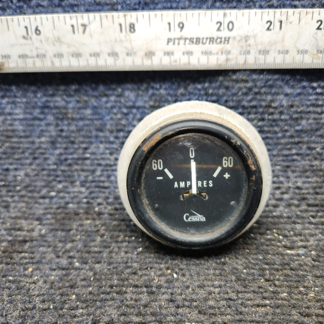 Used aircraft parts for sale, 433269 Stewart Warner cessna 150G Ammeter Indicator