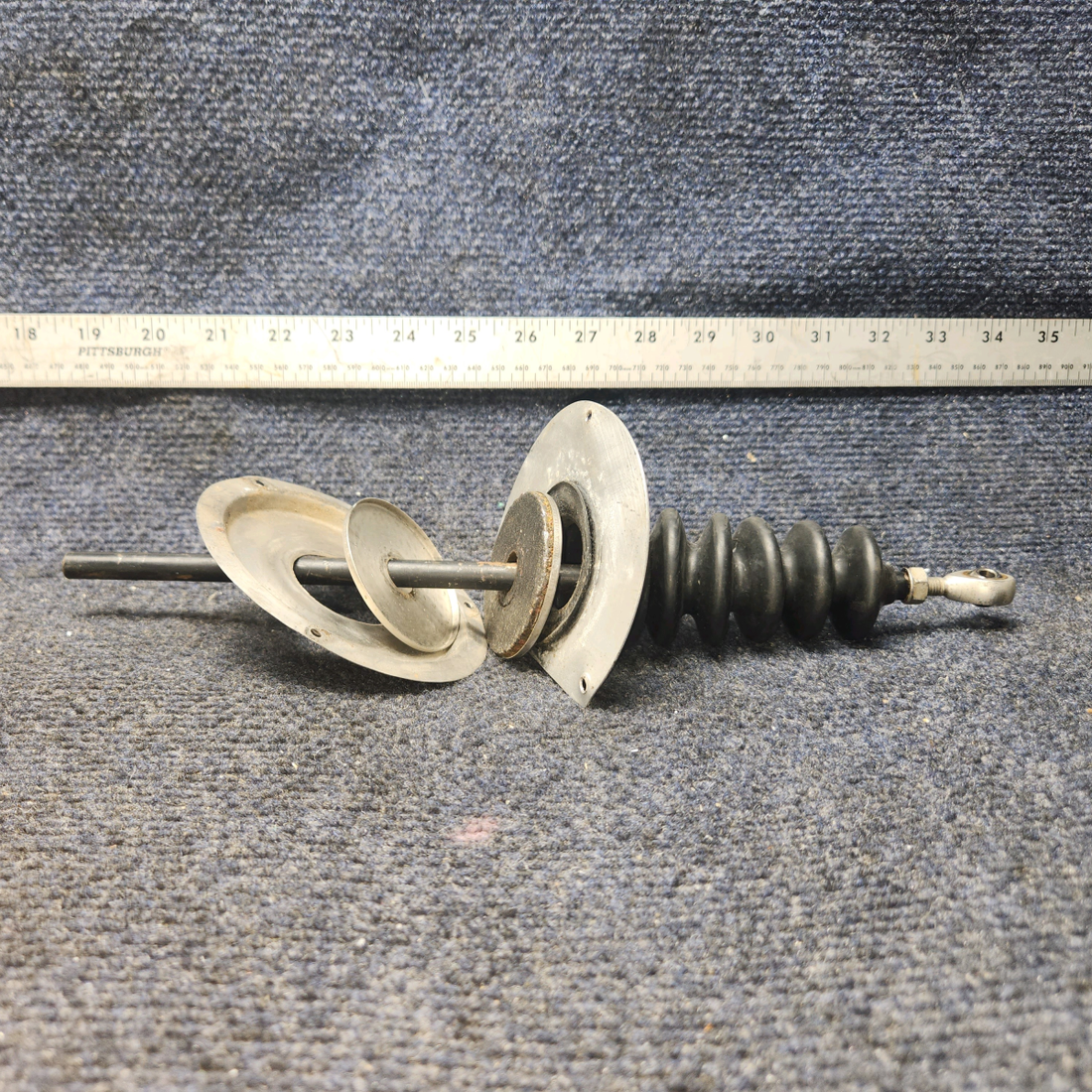 Used aircraft parts for sale, 63327-00 Piper PA28-140 Nose Wheel Control Rod Assy -  One Rod end missing