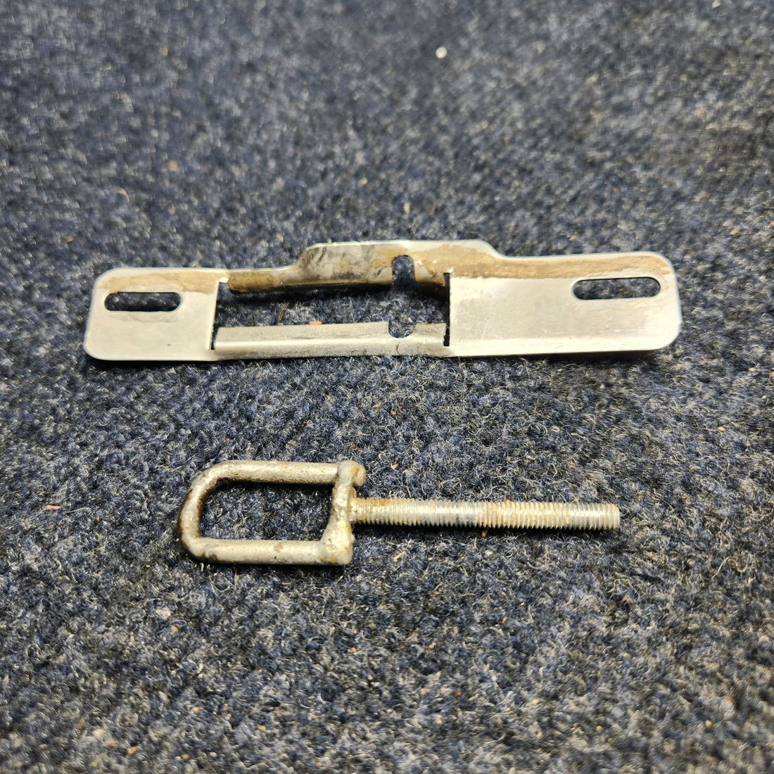 Used aircraft parts for sale, 63037-000 Piper PA32RT-300 DOOR LATCH PLATE WITH LOOP ASSEMBLY