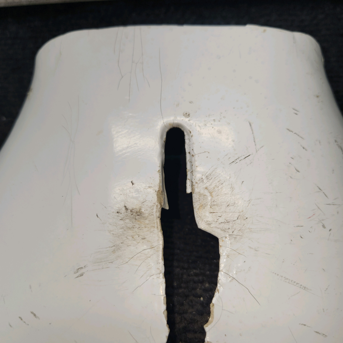 Used aircraft parts for sale, 0723605-3 Cessna 182G Wing Strut Upper Fairing LH (Worn Holes)