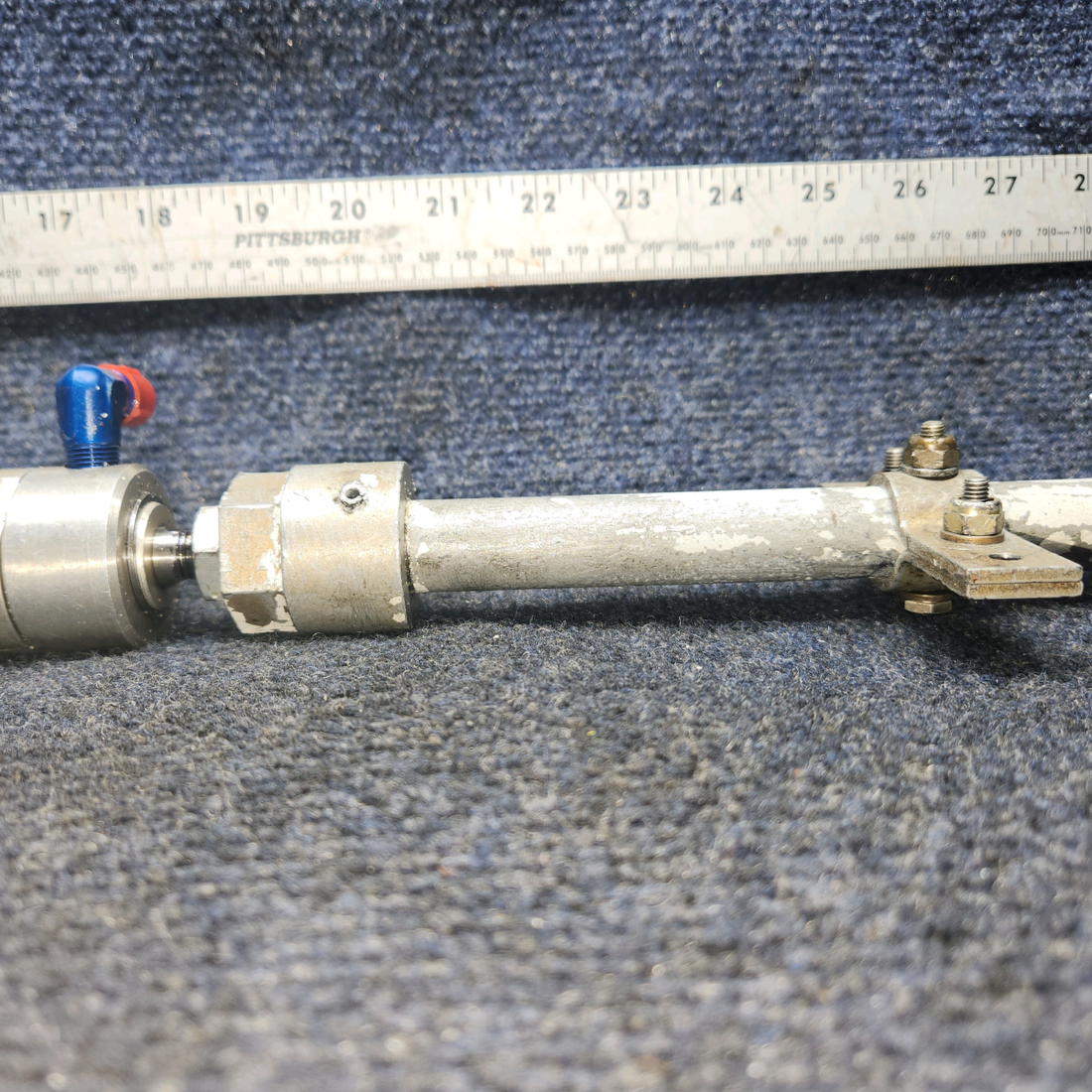 Used aircraft parts for sale, 169-380050-1 Beechcraft A24R Gerdes Steering Rod Actuator with Bracket