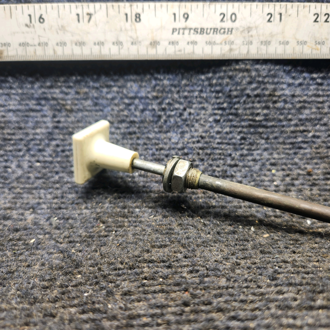 Used aircraft parts for sale, S1224-1 Cessna 172E Carburetor Heat Cable Assembly (Length: 47")