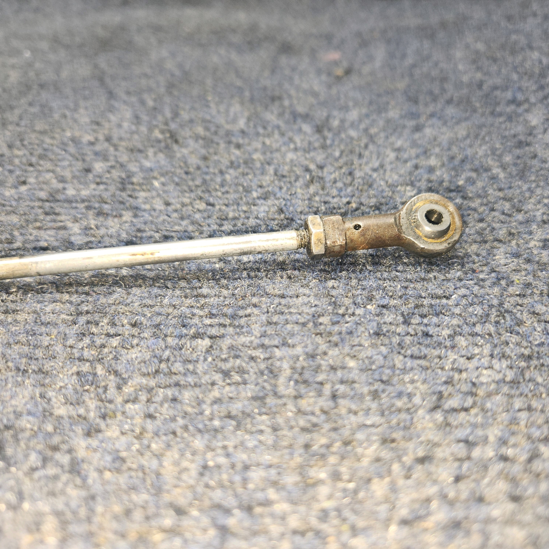 Used aircraft parts for sale, 169-940013-15 Beechcraft A24R Throttle Control Cable VERNIER (Length: 58-3/4") PLASTIC IS BROKEN SEE PHOTOS