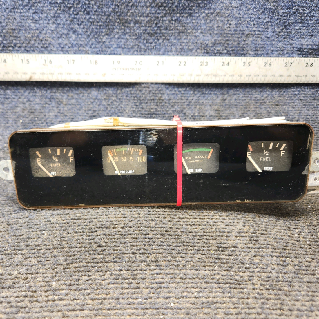Used aircraft parts for sale, 0513144-13 Cessna 172F Instrument Cluster Panel W/ Cover