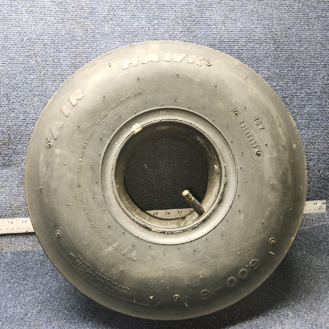 Used aircraft parts for sale, 30843 Air Hawk piper PA-28-181 6.00-6 4-Ply Type III Aircraft Tire with Tube