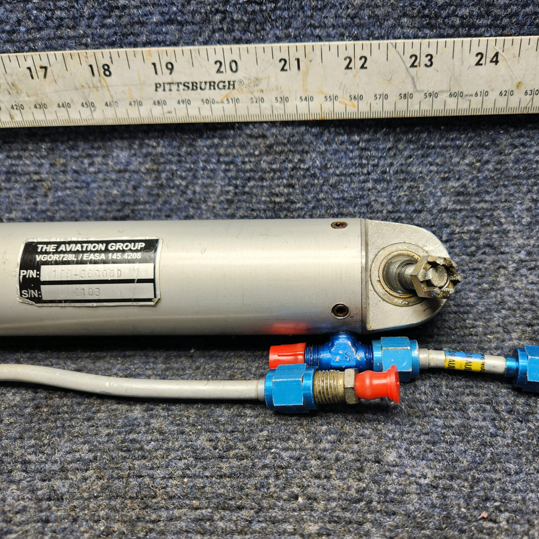 Used aircraft parts for sale, 69-380060-1 Beechcraft A24R Actuator Hydraulic Retract MGL