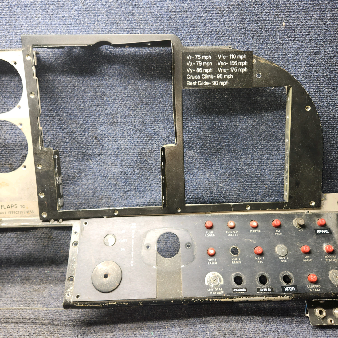 Used aircraft parts for sale, 169-324007-601 Beechcraft C23 SUNDOWNER Instrument Panel Structure Assembly – See photos for details