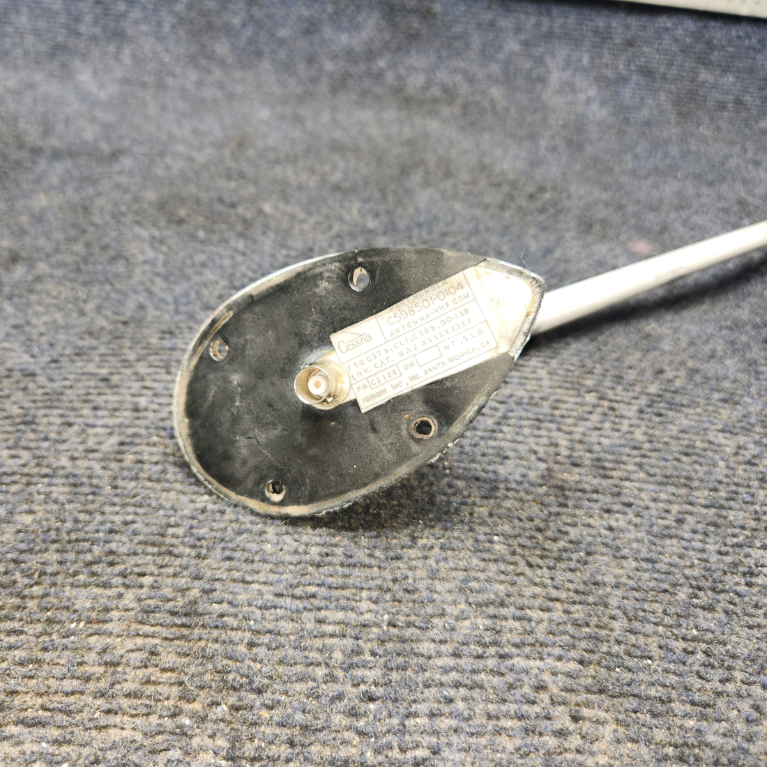 Used aircraft parts for sale, C598501-0104 PIPER PA-24-250 Cessna VHF Communications Antenna
