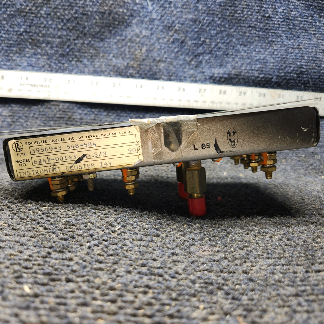 Used aircraft parts for sale, 39569-003 Rochester Gauges Piper PA34-220T Intrument Gauge Cluster (12V)