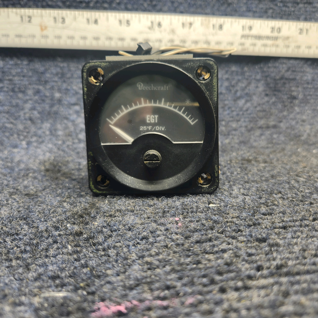 Used aircraft parts for sale, 135B75AL Beechcraft F33A BEECH EXHAUST GAS TEMPERATURE INDICATOR