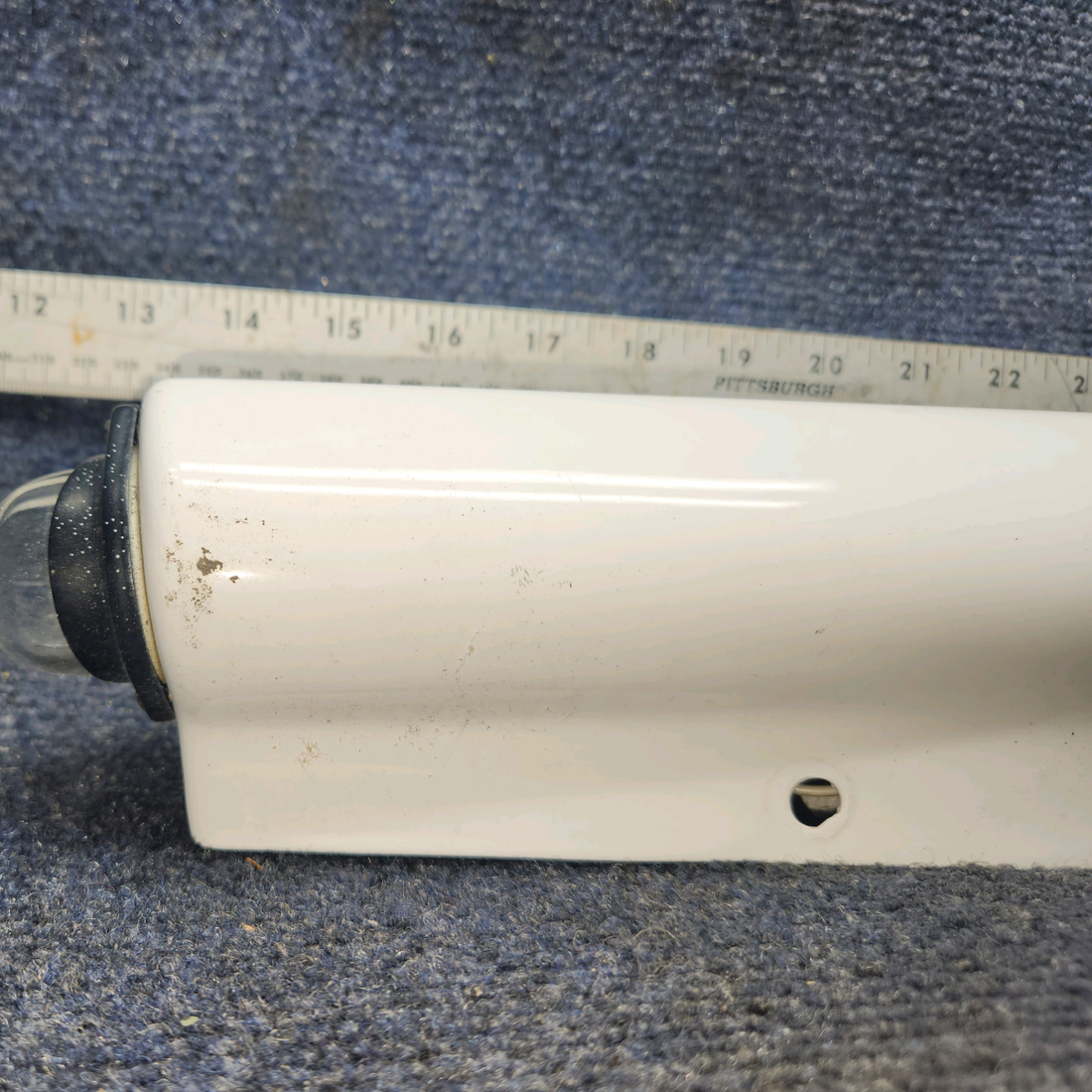Used aircraft parts for sale, 63541-000 PIPER PA28-140 Rudder Tip Assembly with Tail Light/Fiberglass.