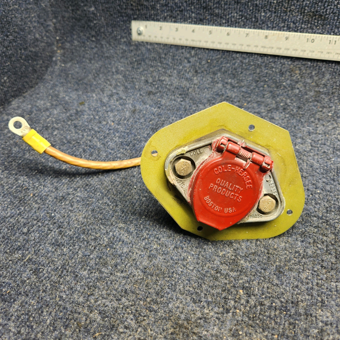 Used aircraft parts for sale, 62355-002 Piper PA32RT-300 EXTERNAL POWER PLUG ASSY W/ MOUNTING PLATE