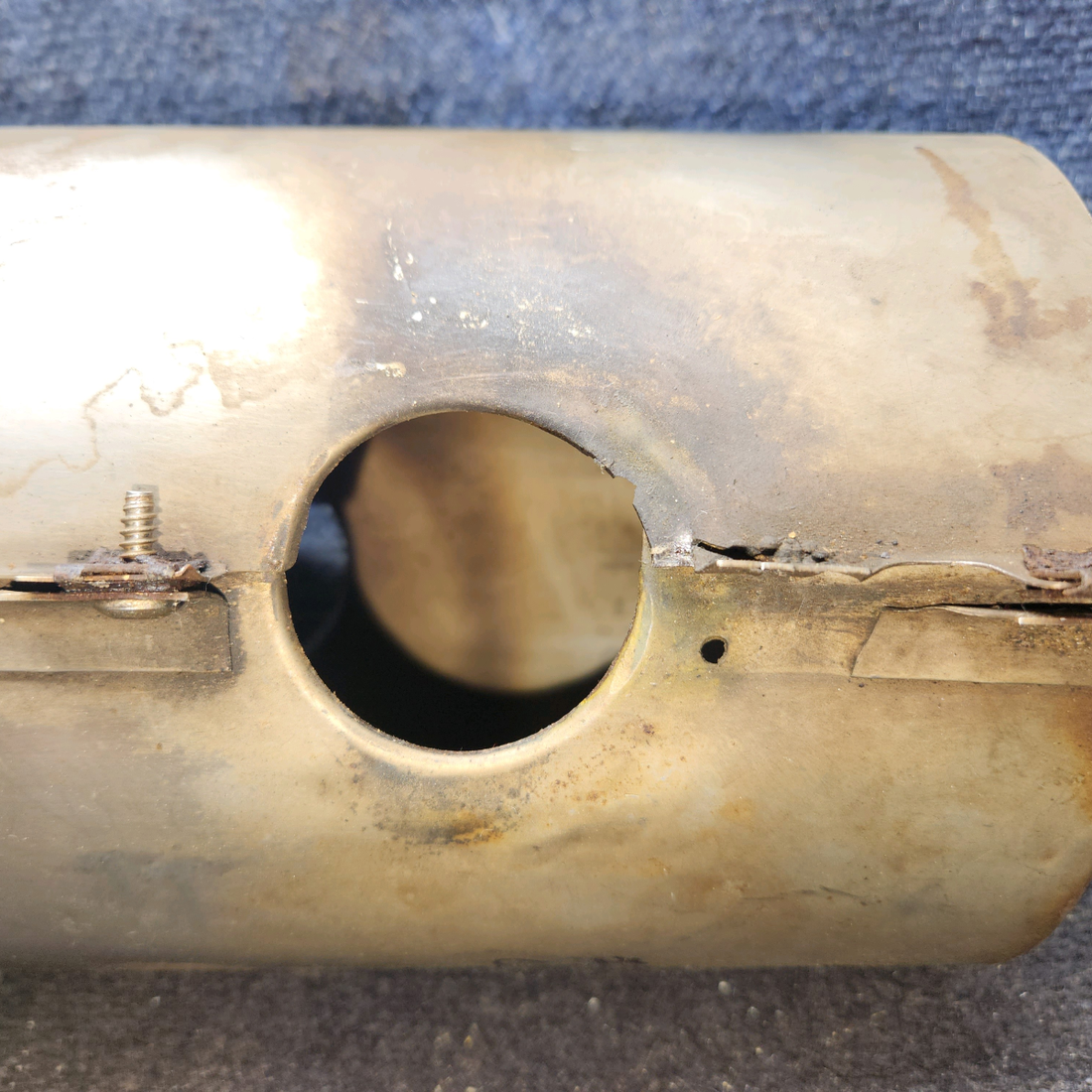 Used aircraft parts for sale, 0550176-38 Continental O-300 Cessna 172F Shroud Assy Exhaust - RH