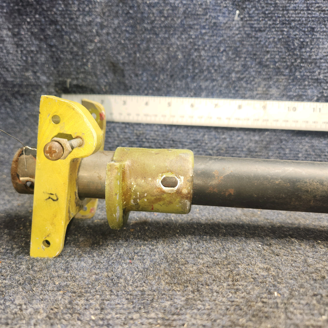 Used aircraft parts for sale, 62705-000 Piper PA-28-140 Flap Torque Tube with LH and RH Fitting