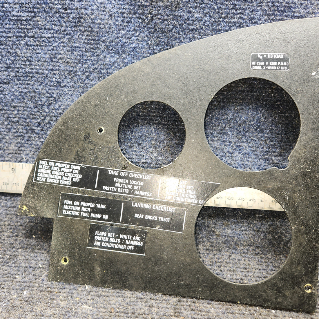 Used aircraft parts for sale, 79044-006 piper PA-28-181 Upper Instrument Panel Cover - LH