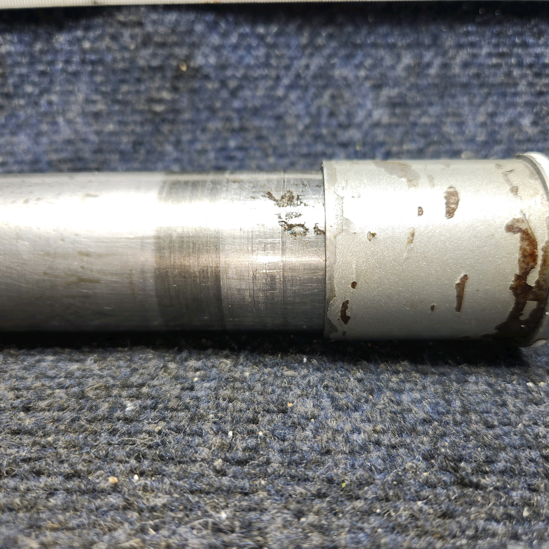 Used aircraft parts for sale, 86062-086 / 20825-000 PIPER PA-24-250 Landing Gear Wheel Axle Tube Assembly w Spacers & Ferrules