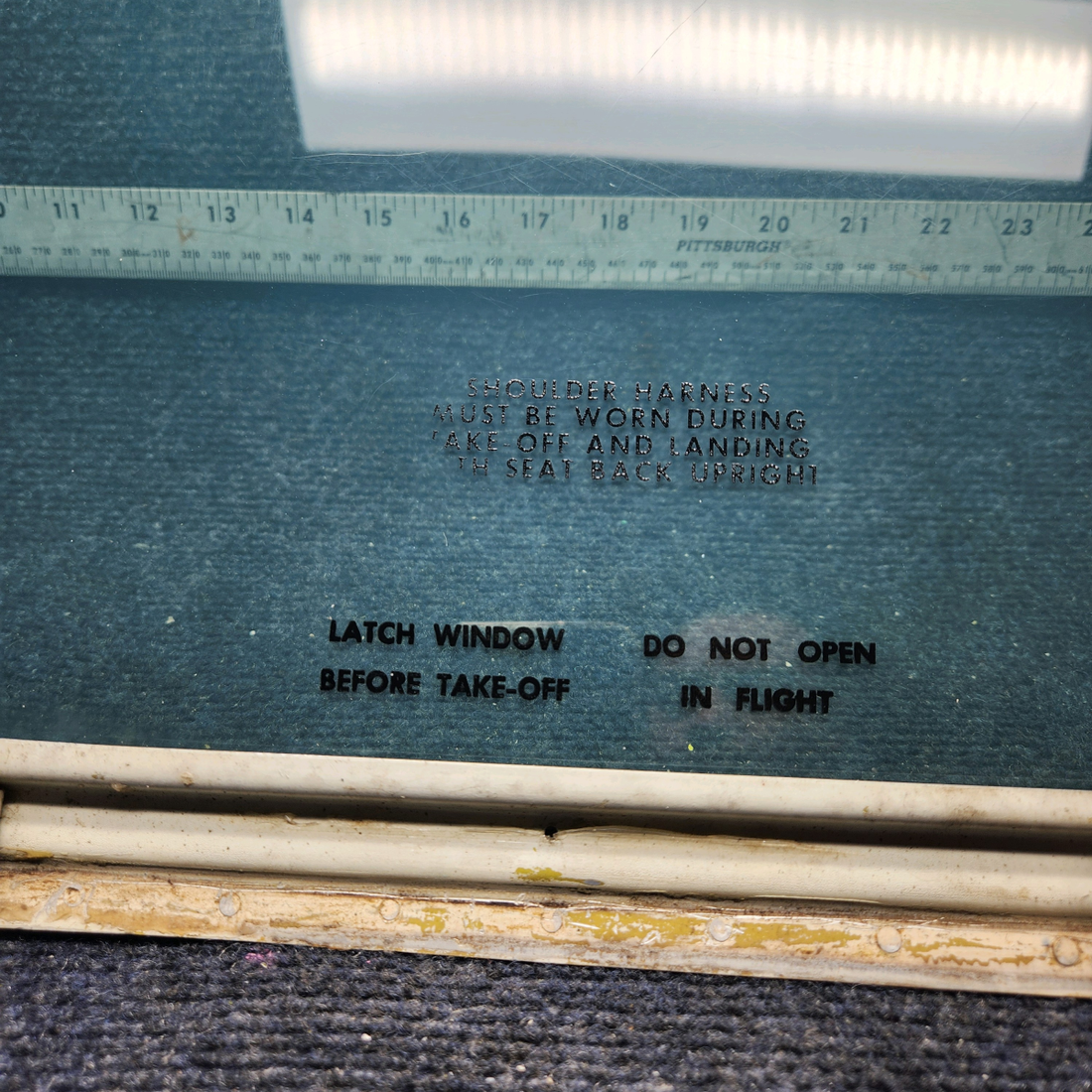 Used aircraft parts for sale, 002-430053-1 Beechcraft F33A CENTER WINDOW ASSEMBLY LH (TINTED)