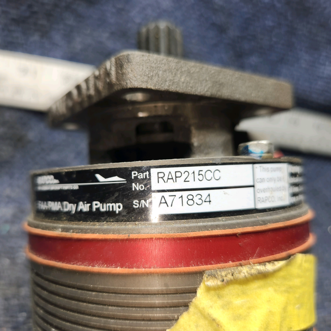 Used aircraft parts for sale, 215CC Rapco PIPER PA28RT-201 Dry Air Pump