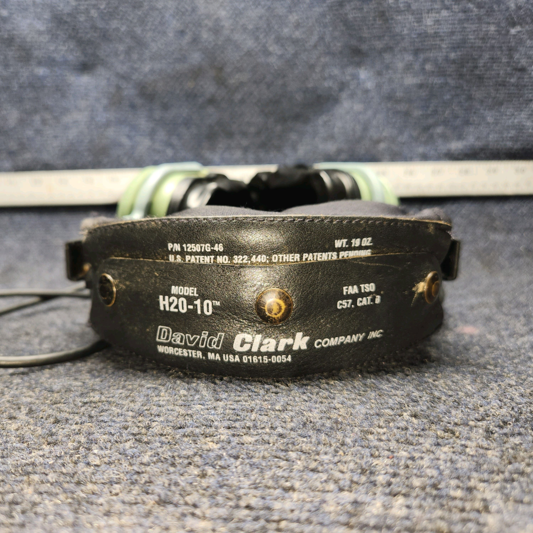 Used aircraft parts for sale, 12507G-46 David Clark H20-10 CESSNA 172K AVIATION HEADSET