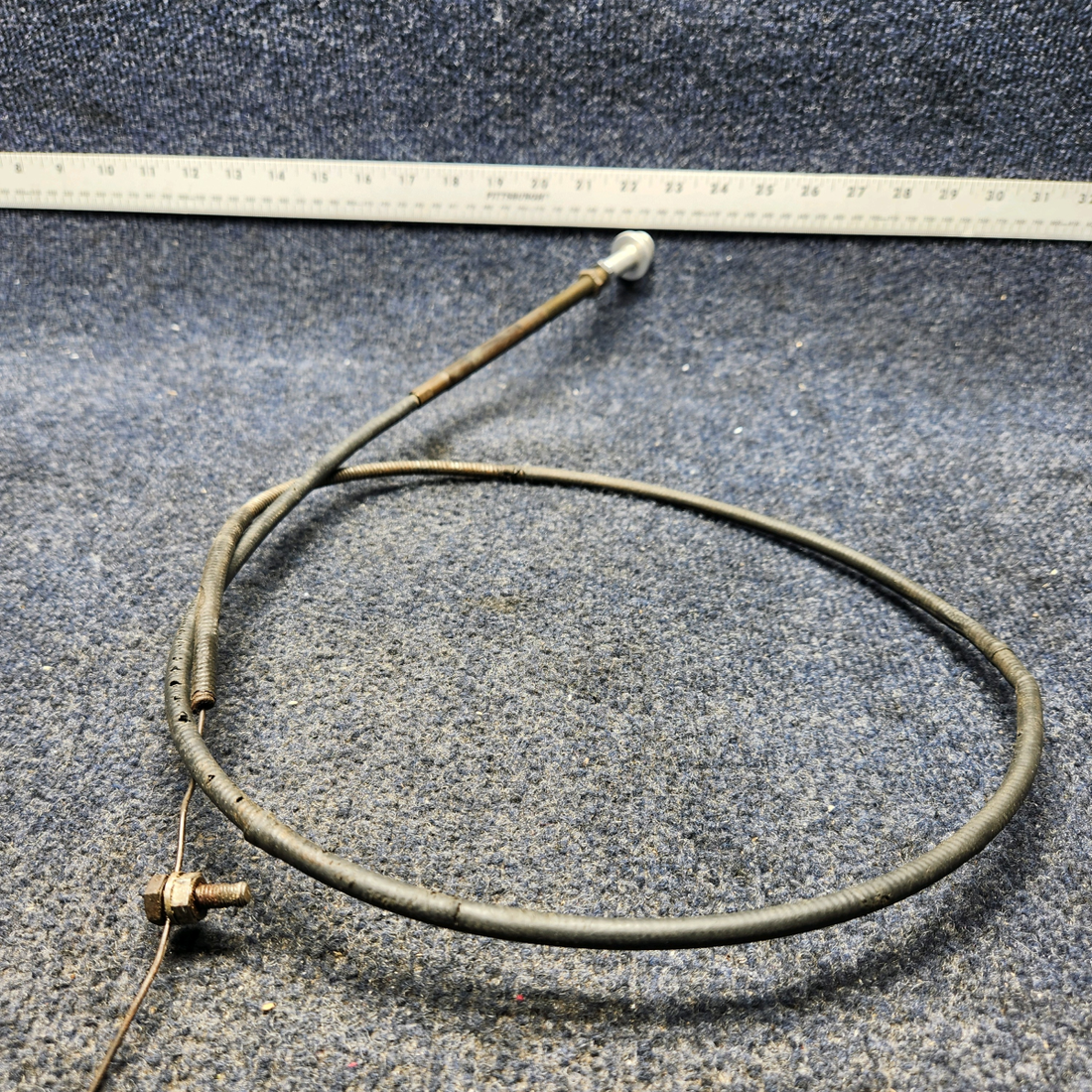 Used aircraft parts for sale, 35-550523 BEECHCRAFT F35 CONTROL CABLE ASSY CABIN HEAT / DEFROST (LENGTH: 39")