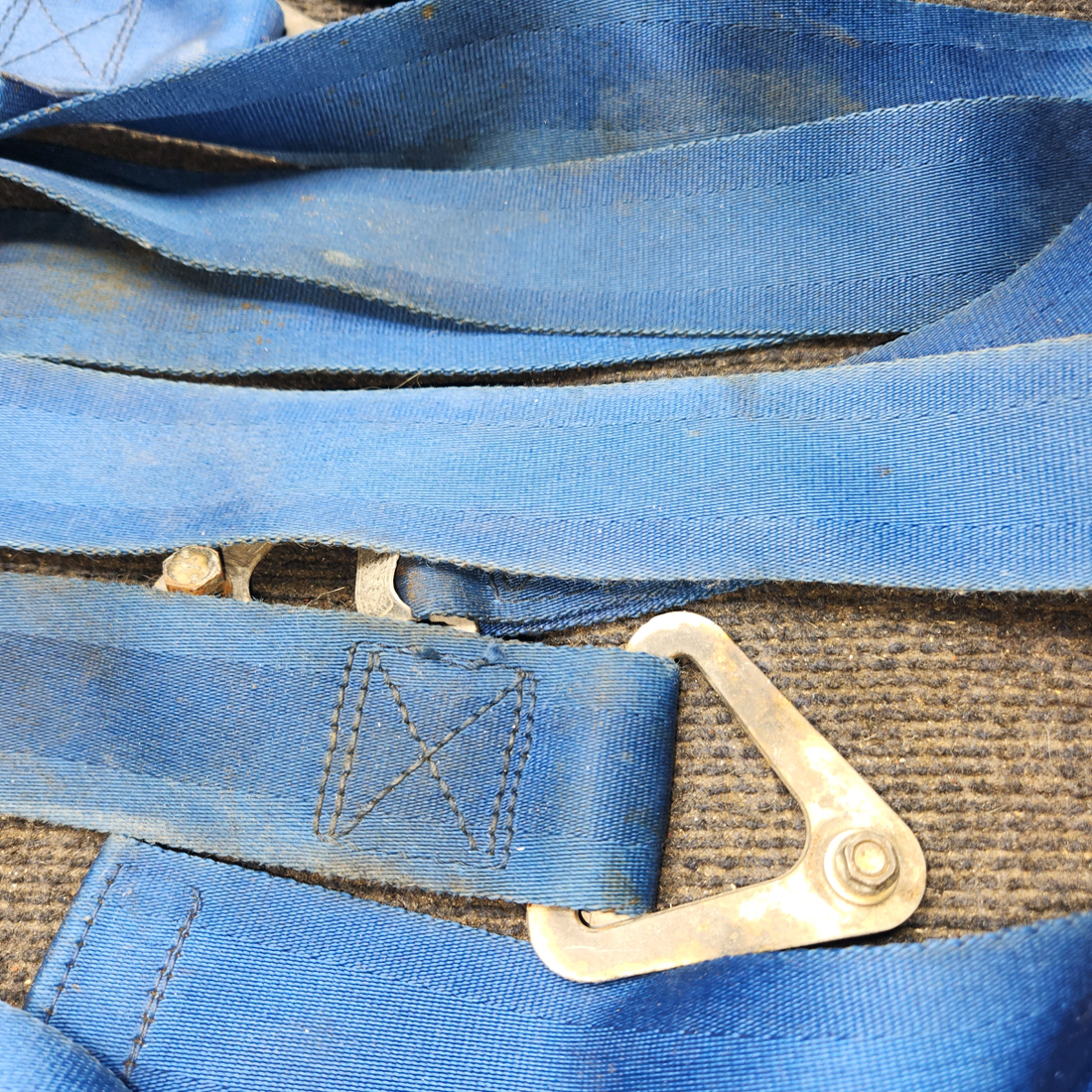 Used aircraft parts for sale, 2-846-745 American Safety cessna 172N Seat Belt Assembly Set with Anchors – Blue
