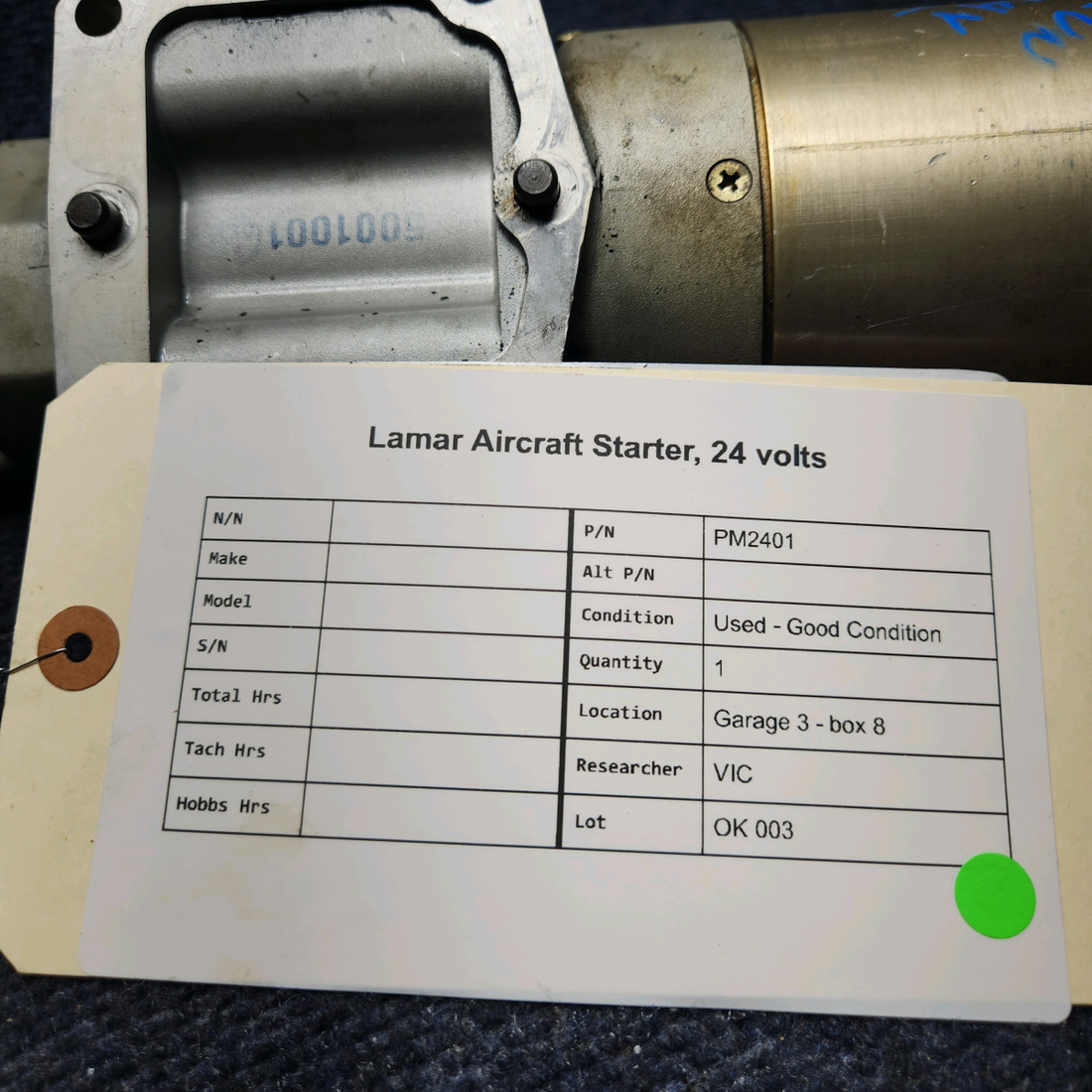 Used aircraft parts for sale, PM2401 Lamar LAMAR AIRCRAFT STARTER 24 VOLTS