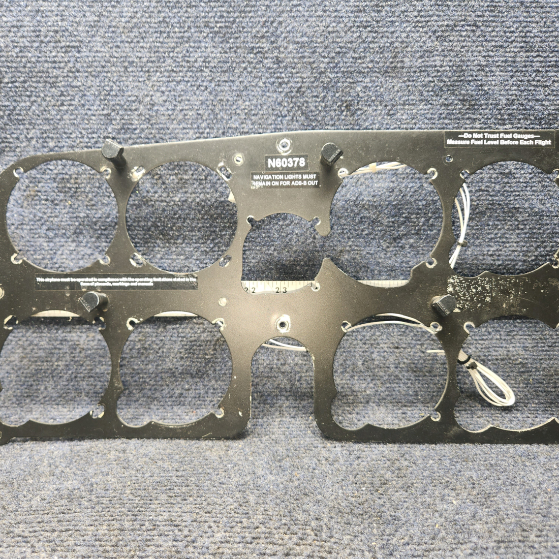 Used aircraft parts for sale, 0413459-1 Cessna C-150J Shock-Mounted Instrument Panel with Lights